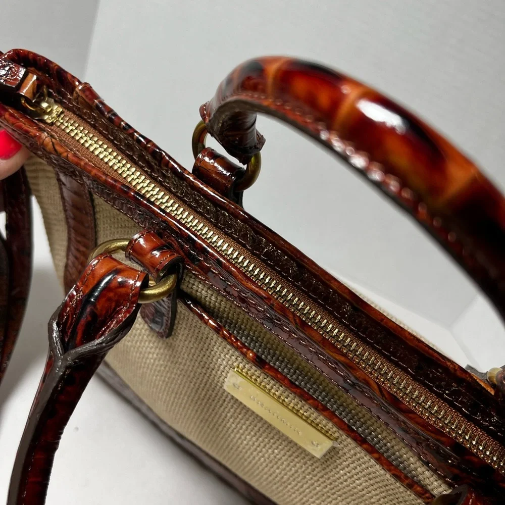 Brahmin Leather/Mesh satchel/shoulder Bag
